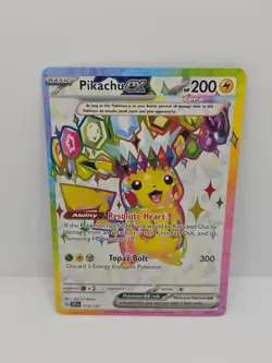 2024 POKEMON SURGING SPARKS PIKACHU EX 219/191 ULTRA RARE - Image 1