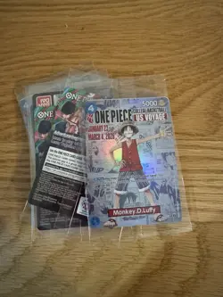 Bandai One Piece Card Game US Voyage Promo Holo Card Lot Monkey D. Luffy 7 cards - Image 1