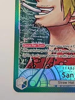 Sanji Leader Alt Art OP02-026 Paramount War English One Piece Rare Foil Holo - Image 2