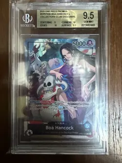 BGS 9.5 GEM MINT 2025 Boa Hancock (L) One Piece TCG OP07-038 Coll.Club Exclusive - Image 1