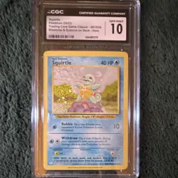 Pokemon Squirtle CGC 10 Trading Card Game Classic 001/034 Holo English 2023 - Image 1
