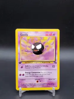 Gastly 33/62 Fossil 1st Edition LP Pokemon Card - Image 1