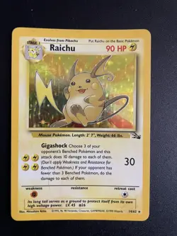 Raichu | 14/62 | Fossil | Holo | Pokemon Card | MP - Image 1