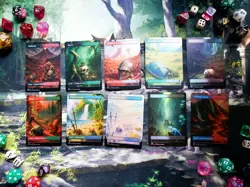 Dual Lands Set of 10 FOIL Proxy Cards Custom Art Cute Critters - Image 4