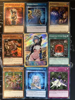 Rare Sexy Anime Waifu Card and 8 YuGiOh cards - Image 1