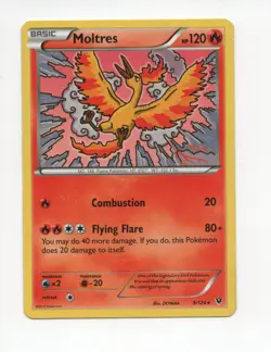 Moltres 9/124 RARE Pokemon Card TCG 2016 XY Fates Collide Nintendo LP - Image 1