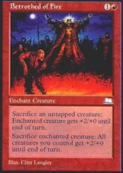 Betrothed of Fire x4 - Weatherlight - Light Play, English - Weatherlight - Image 1