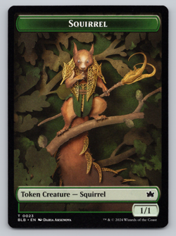 Squirrel | Treasure Double Sided Token- Commander: Bloomburrow MTG - Image 1