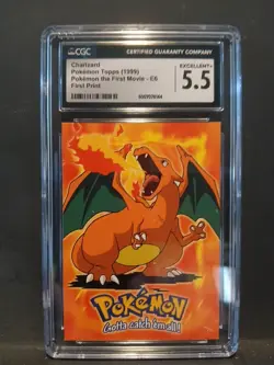 Topps Charizard Pokemon The First Movie CGC 5.5 EXELLENT+ FIRST PRINT - Image 1
