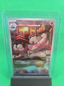 Pokemon TCG Gurdurr Full Art 126/086 Black Bolt. Illustration Rare NM - Image 1