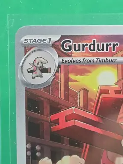 Pokemon TCG Gurdurr Full Art 126/086 Black Bolt. Illustration Rare NM - Image 2