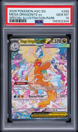 2026 POKEMON ASC EN-ASCENDED HEROES #290 MEGA DRAGONITE EX PSA 10 - Image 1