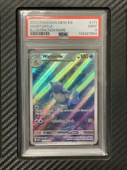 2023 PSA 9 Wartortle #171 Illustration Rare Pokemon TCG Scarlet & Violet Mew 151 - Image 1