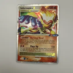 2007 Pokemon Infernape LV.X DP10 Diamond & Pearl Promo Holo LP-MP - Image 1