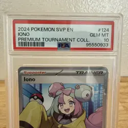 2024 Pokemon PSA 10 SVP Black Star Promo IONO #124 PREMIUM TOURNAMENT COLLECTION - Image 2