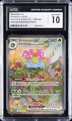 2023 POKEMON SCARLET & VIOLET 151 #198 VENUSAUR EX CGC 10 GEM MINT - Image 1