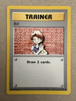 Pokemon - Base Set (Shadowless) Bill 091/102 - Common LP - Image 1