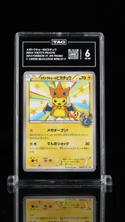 Pokemon Pikachu Mega Tokyo's 98/xy-p TAG Grading 6 - Image 1
