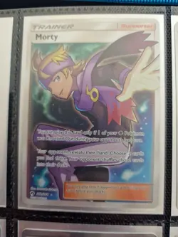 Sun And Moon Pokemon Morty - 212/214 Lost Thunder - Full Art Ultra Rare Trainer - Image 1