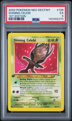 2002 POKEMON NEO DESTINY SHINING CELEBI #106 1ST EDITION PSA 5 - Image 1