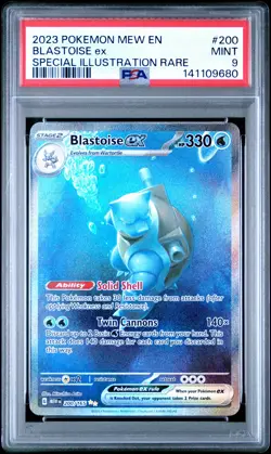 2023 POKEMON MEW EN-151 SPECIAL ILLUSTRATION RARE #200 BLASTOISE EX PSA 9 - Image 1