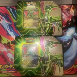 Pokemon Paradox Clash Tin Iron Leaves EX Sealed X2 - Image 1