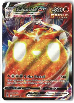 Cinderace VMAX ⭐ 045/264 Holo Rare VMAX Fusion Strike 2021 Pokemon NM - Image 1