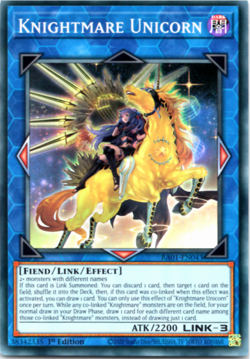Knightmare Unicorn - ALT RA01-EN043 - Super Rare - 1st Edition Yugioh - Image 1