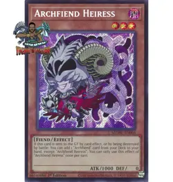 Yugioh! 1x Archfiend Heiress MZMU-EN066 Secret Rare 1st Ed NM - Image 1
