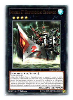 Number 27: Dreadnought Dreadnoid - DUOV-EN083 - Ultra Rare - 1st EdItion Yugioh - Image 1