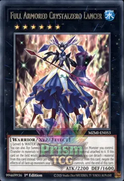 1st ed Full Armored Crystalzero Lancer rare MZMI-EN053 Yugioh - Image 1