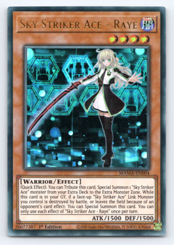 Sky Striker Ace - Raye MAMA-EN004 - Ultra Rare - 1st Edition - Yugioh - Image 1