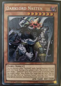 YuGiOh Darklord Nasten Secret Rare 1st Edition DESO-EN032 - Image 1