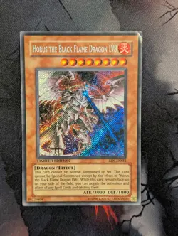 Yu-Gi-Oh! Horus the Black Flame Dragon LV8 EEN-ENSE1 Secret Rare - Mod Play - Image 1