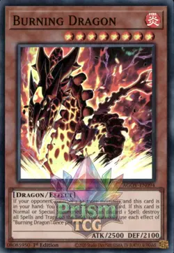 1st ed Burning Dragon super rare AGOV-EN094 Yugioh - Image 1