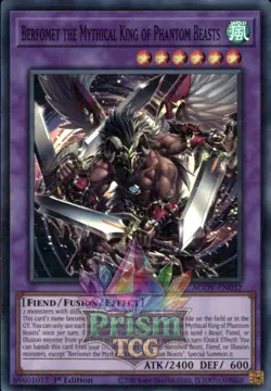 1st ed Berfomet the Mythical King of Phantom Beasts super rare AGOV-EN032 Yugioh - Image 1