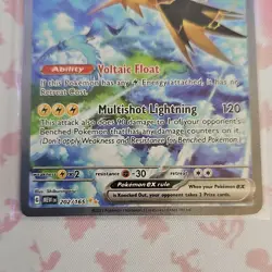 Pokemon Zapdos ex 202/165 MEW EN Full Art Holo Ultra Rare Basic 200 HP Card - Image 3