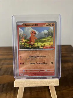 Pokemon Charmander 151 Scarlet & Violet Exclusive Promo Card 004/165 GameStop - Image 1