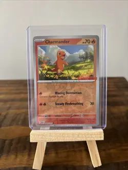 Pokemon Charmander 151 Scarlet & Violet Exclusive Promo Card 004/165 GameStop - Image 2