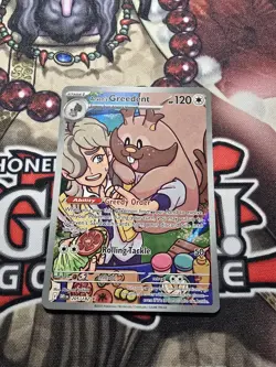 Pokemon TCG Arven's Greedent 205/182 Destined Rivals Illustration Rare Card VLP - Image 1