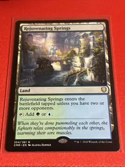 Rejuvenating Springs - Commander Legends (CMR) Rare Land MTG Magic Card - Image 1