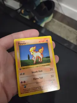 Pokemon Card - Ponyta Base Set (Shadowless) 60/102 Common 1st Edition (Vintage) - Image 1