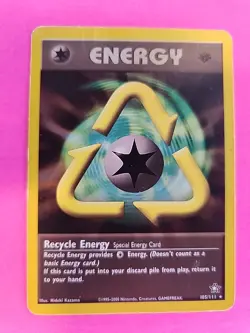 Recycle Energy 1st Edition Neo Genesis Pokemon Card WOTC - Image 1