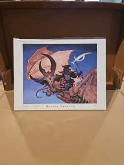 Signed Magic The Gathering Hallow Specter Print And Card - Image 1