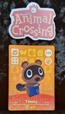 Animal Crossing Nintendo Amiibo Card Timmy #008 Holo Authentic - Image 1