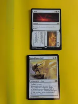 Dusk/Dawn & gift of Immortality Magic the Gathering 2 Card. - Image 1
