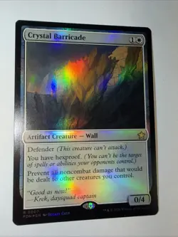 Crystal Barricade (FOIL) x1 - MTG Foundations FDN #7 - Image 4
