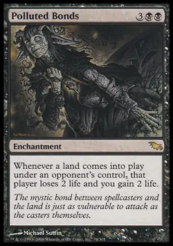 MTG Magic the Gathering Polluted Bonds (74/314) Shadowmoor LP - Image 1