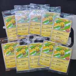 LOT OF 10 PCS 2024 POKEMON INDONESIAN SV-P #101 PIKACHU IN BATIK BERKEMEJA BATIK - Image 1