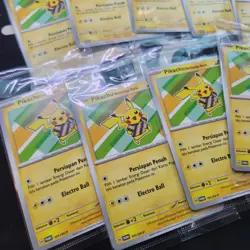 LOT OF 10 PCS 2024 POKEMON INDONESIAN SV-P #101 PIKACHU IN BATIK BERKEMEJA BATIK - Image 5